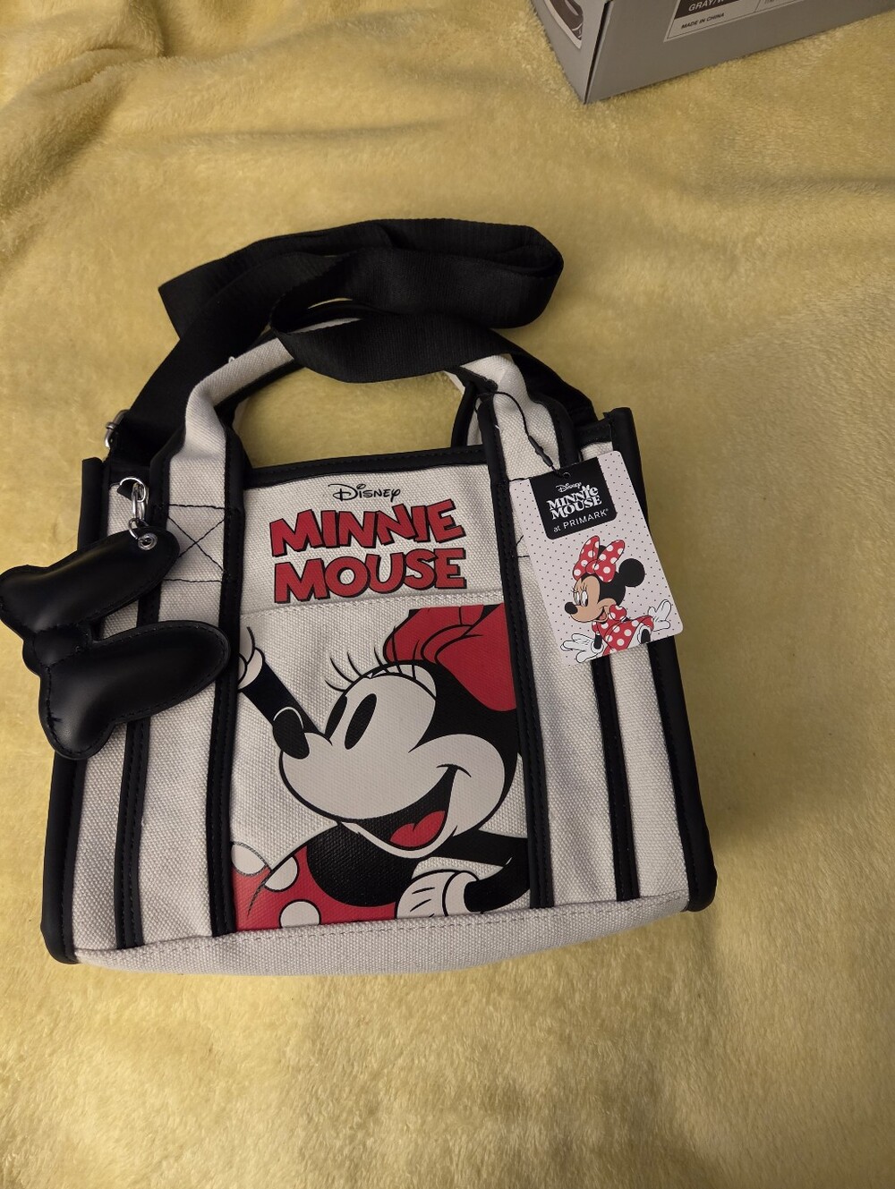 Disney Minnie Mouse Mini Tote Bag in White, Black and Red